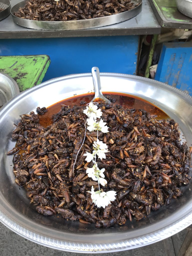 Crickets on the street market