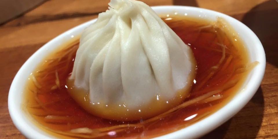 Xiao Lon Bao in vineger and soy sauce